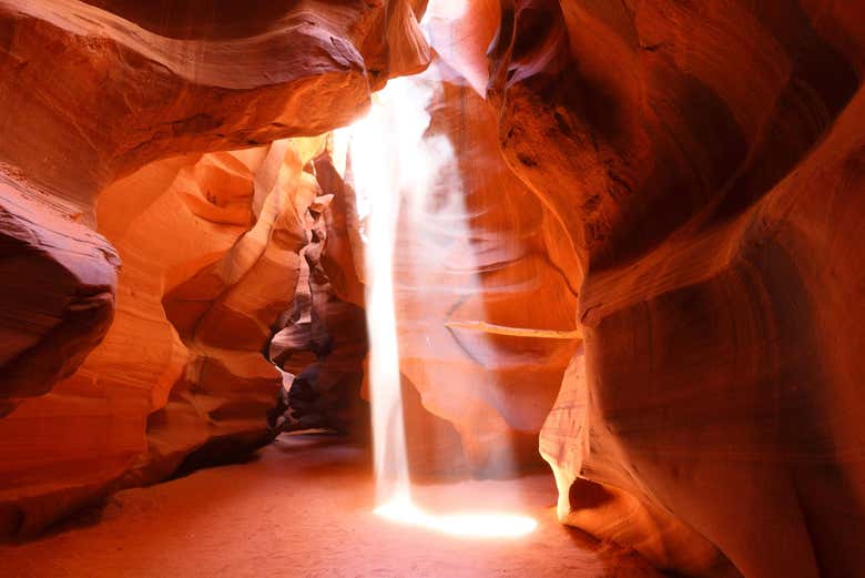 Rayons de soleil sur Antelope Canyon